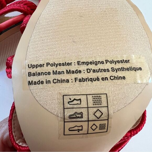 CAbi Tiptoe Hibiscus Red Knotted Rope Ankle Strap Sandals Size 7 - Picture 10 of 16